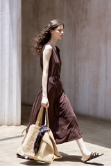 Layered-Look Knit Vest Dress