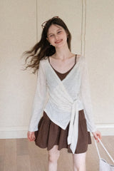 V-Neck Strap Knit Dress Set
