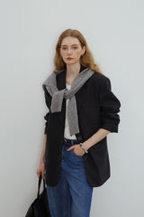 Structured Shoulder Pad Blazer