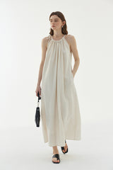 Halterneck A-Line Slip Dress