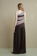 Pleated Wide-Leg Slacks