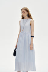 Three-Dimensional Pleated Sleeveless Dress