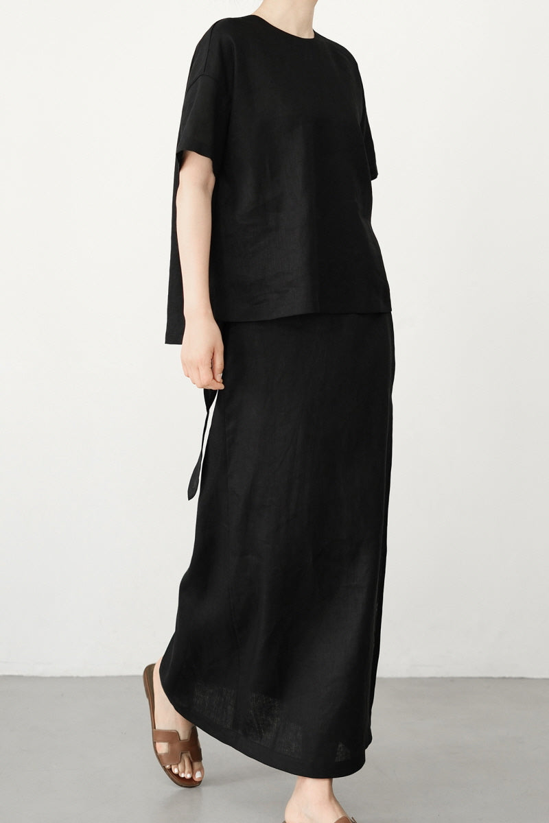Lace-Up Wrap Skirt