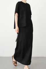 Lace-Up Wrap Skirt