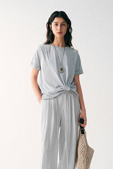 Lace-Up Straight Trousers