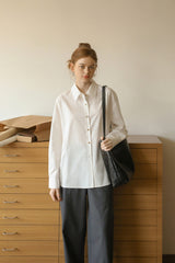 Deconstructed Loose-Fit Long Sleeve Shirt