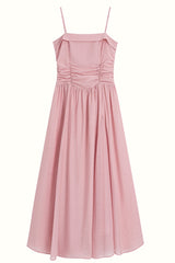 Shirred Cinched Waist Slip Dress