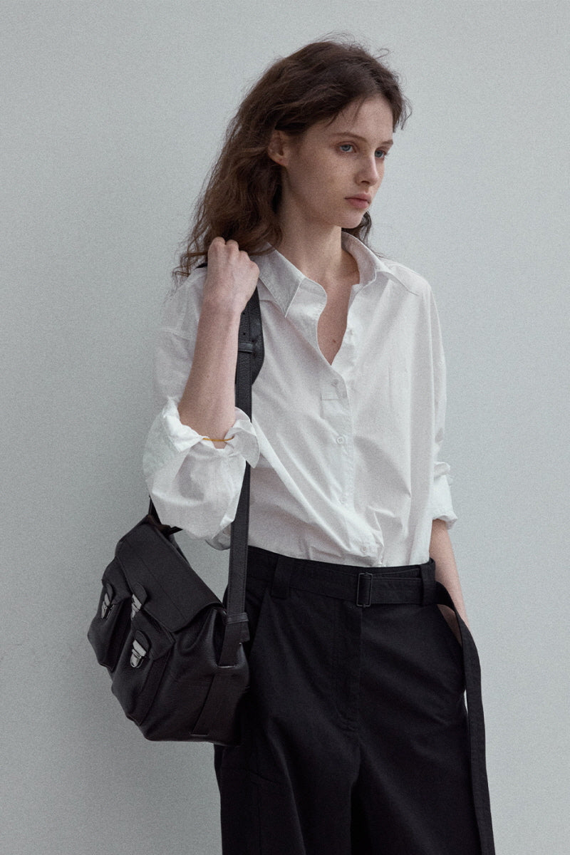 Lazy Lapel Long-Sleeved Shirt