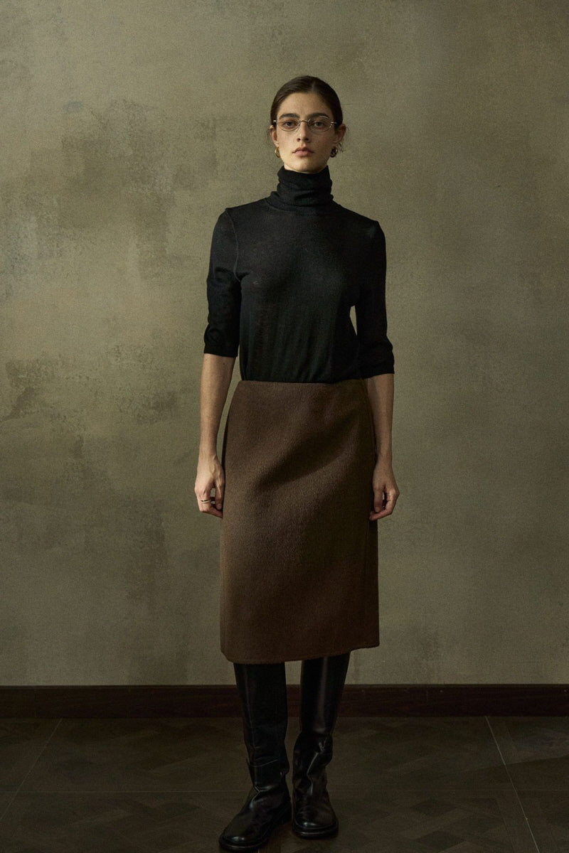 Straight Midi Skirt