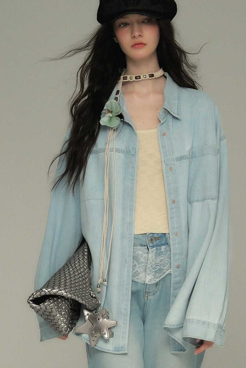 Loose Wash Denim Shirt
