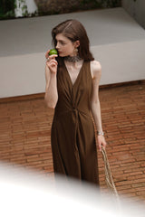Twist V-Neck Resort Dress