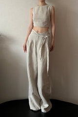Wide-Leg Pants & Back Tie Top