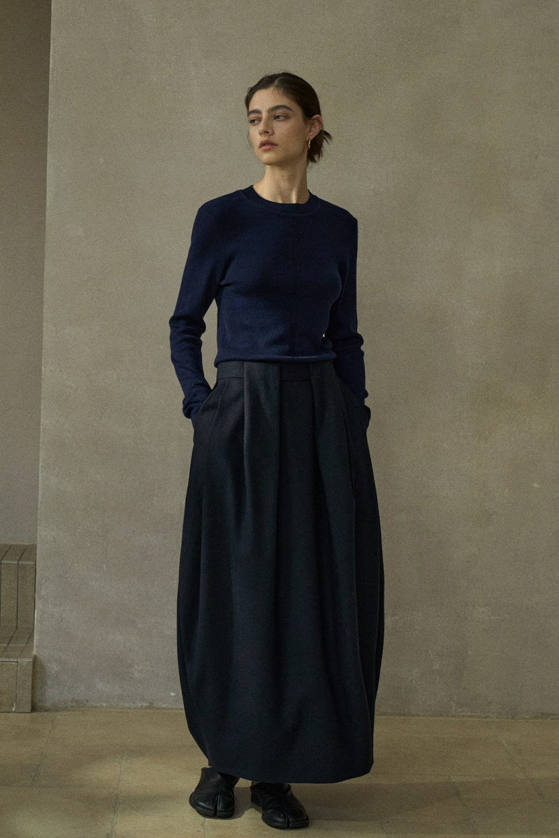 Ribbed Crew-Neck Base Top