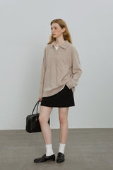Seagull Neck Pullover Sweater