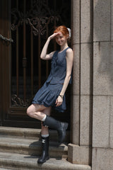 Bow Tie V-Neck Sleeveless Top