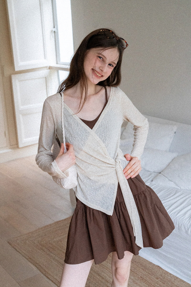 V-Neck Strap Knit Dress Set