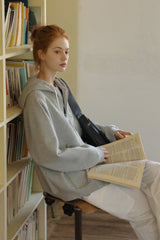 Check Patchwork Hooded Sweatshirt Jacket
