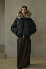 Hooded Balloon Puffer Jacket