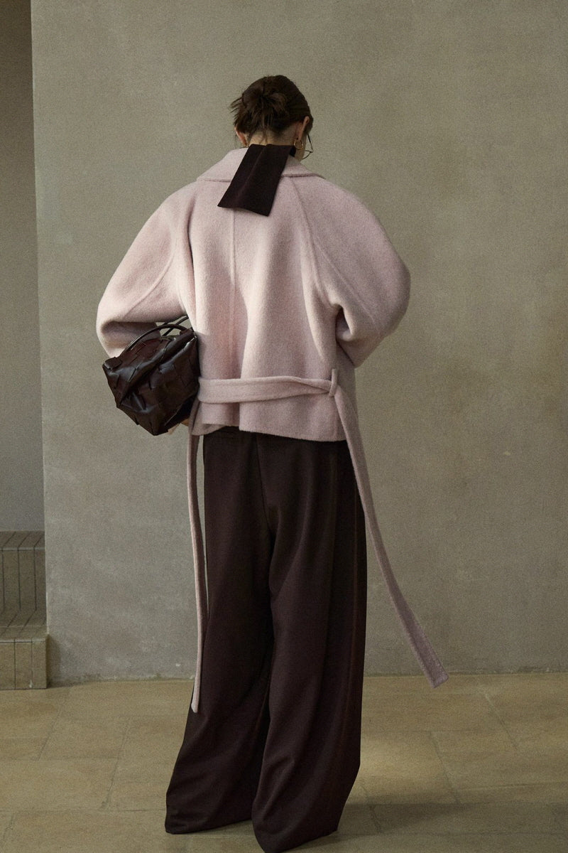 Waist Belted Lapel Duffle Coat