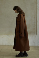 Hooded Lapel Loose Long Coat