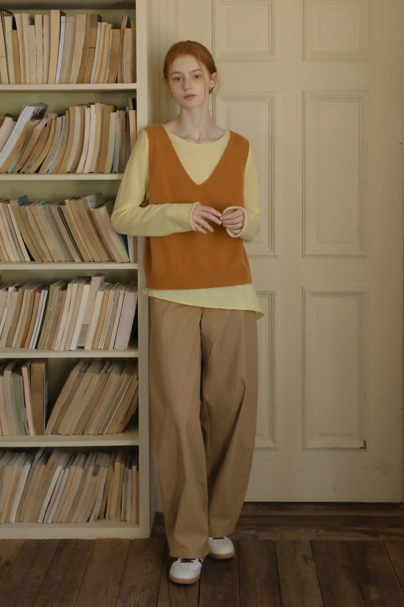 High Waist Wide-Leg Scimitar Pants