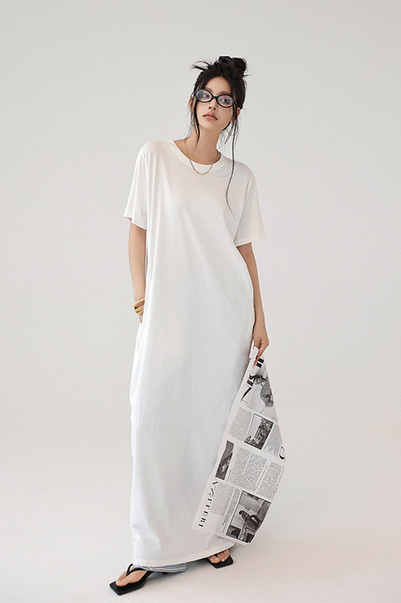 Lazy Straight Loose Long Dress