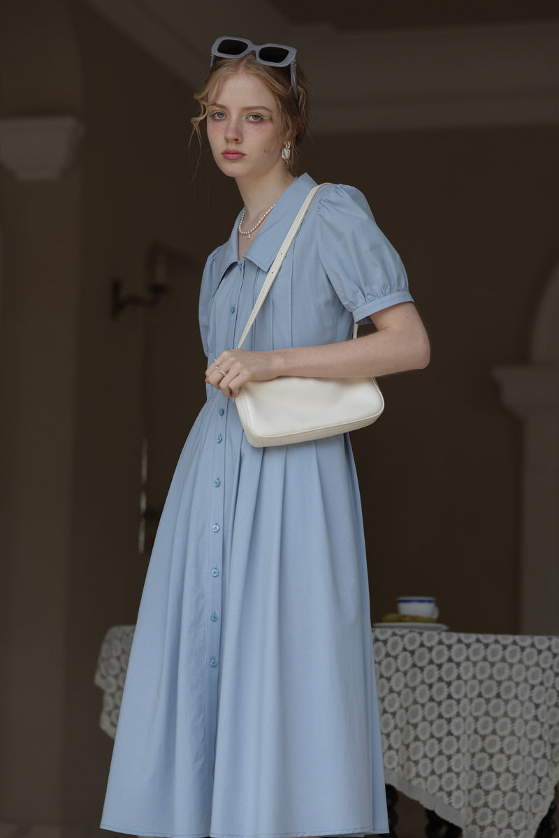 Vintage Single Breasted Shirt Dress