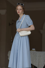 Vintage Single Breasted Shirt Dress