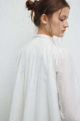 Sheer Pleated Midi Cardigan Dress