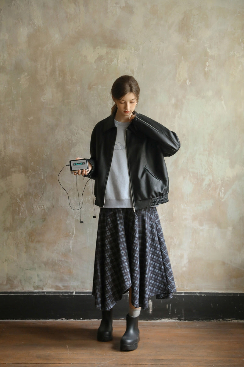 Retro Modern Loose Leather Jacket