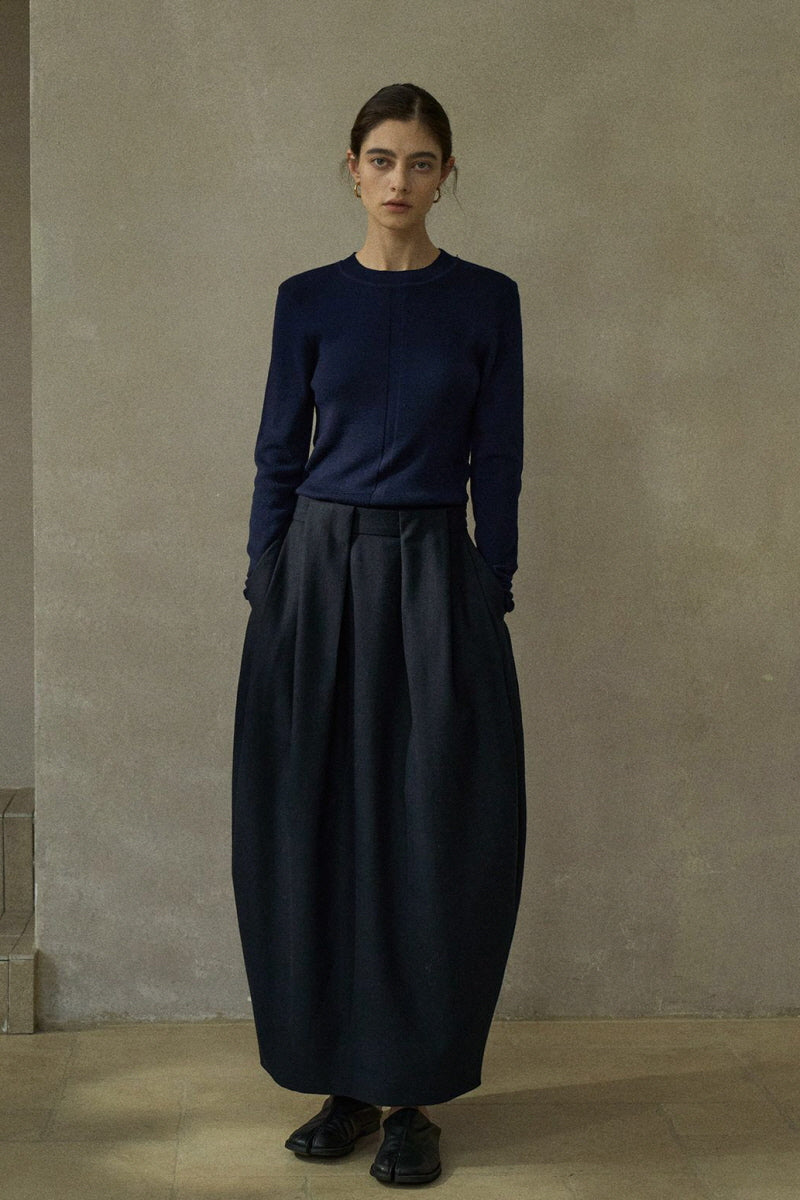 Three-Dimensional Pleated Flower Bud Skirt