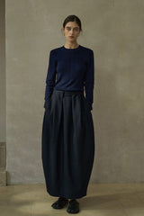 Three-Dimensional Pleated Flower Bud Skirt