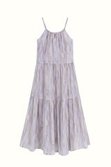 Smudge Purple A-Line Dress