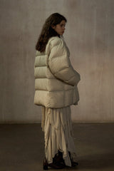 Quilted Crew Neck Down Jacket