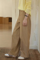 High Waist Wide-Leg Scimitar Pants