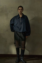 Low-Waisted Sheer Simple Skirt
