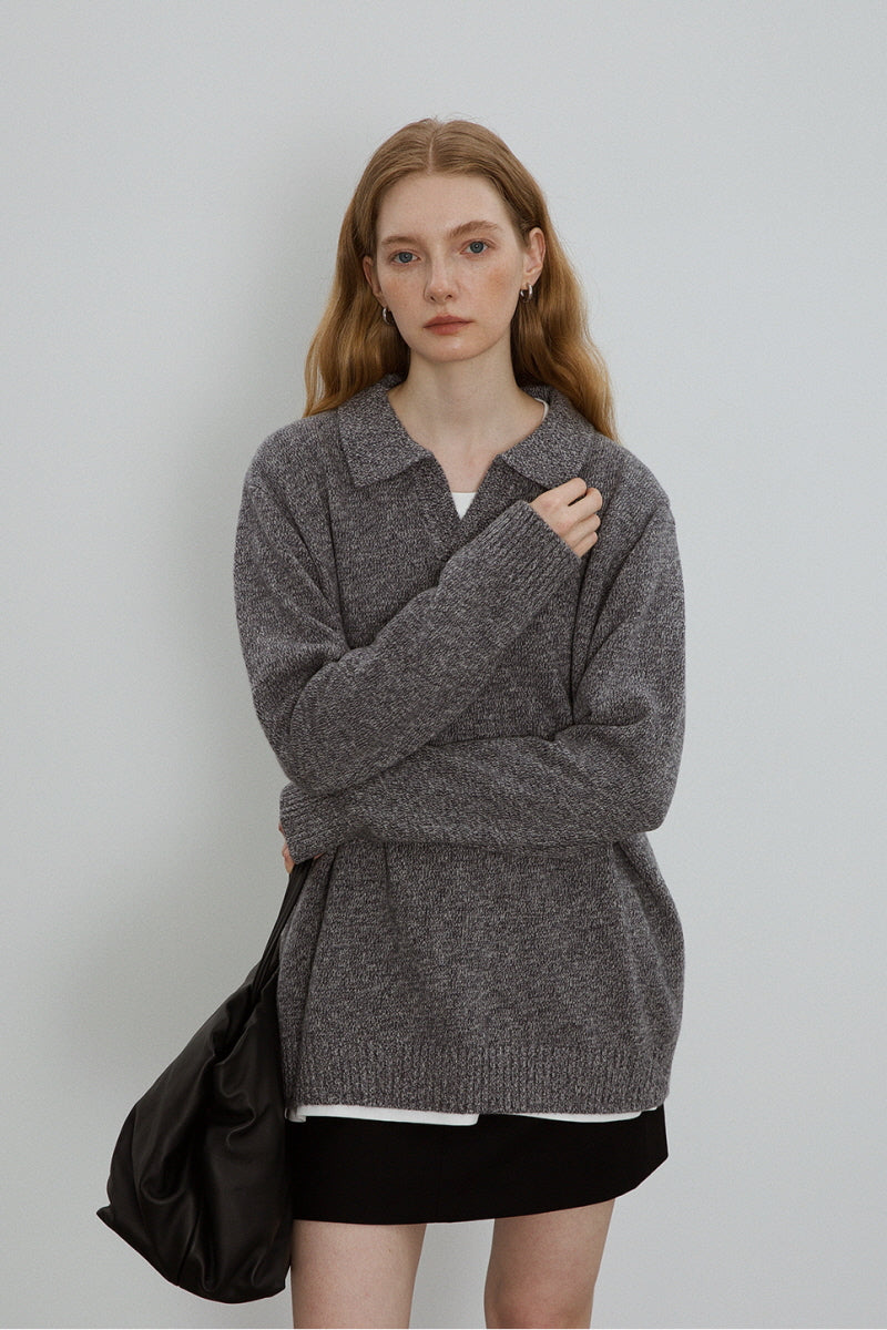 Classic V-Neck Knit Sweater