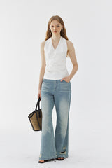 Halterneck Wrap Vest