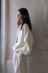 Lazy Deep V-Neck Pullover Top