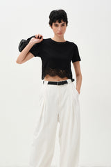 Pleated Straight-Leg Suit Pants
