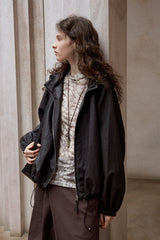 Loose Hooded Vintage Jacket