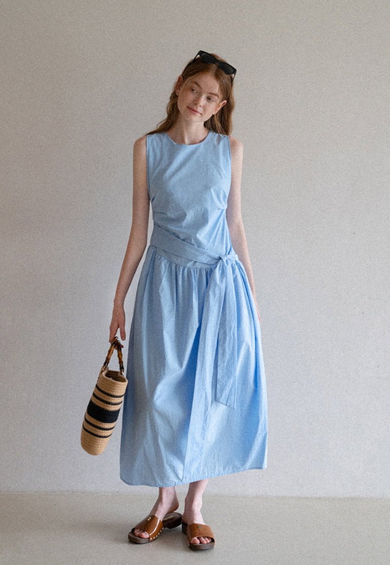 Strappy Bow A-Line Midi Dress