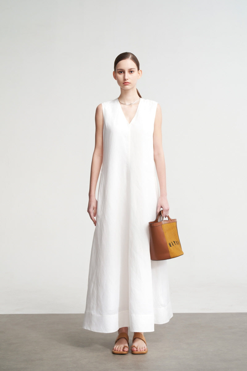 V-Neck Sleeveless Maxi Dress
