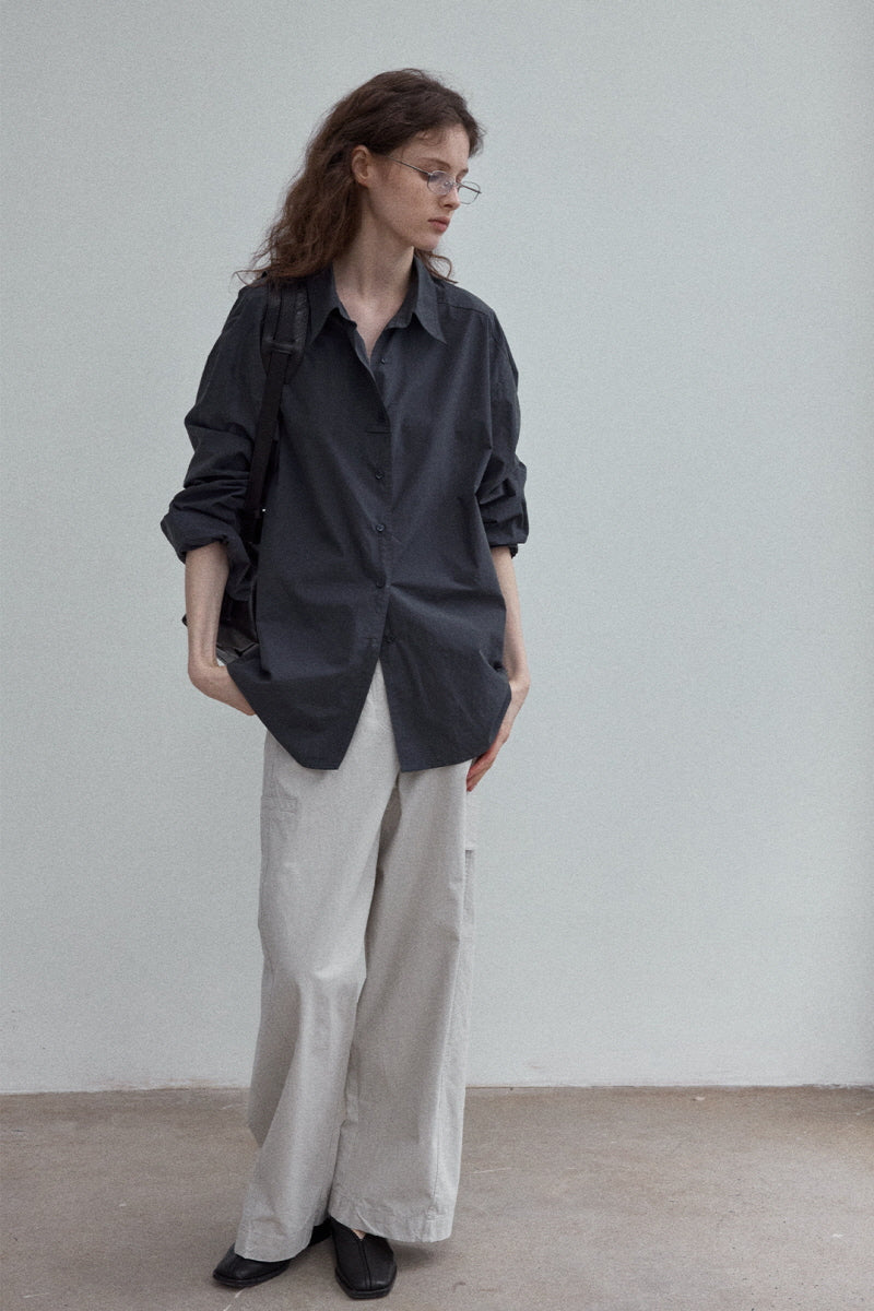 Lazy Lapel Long-Sleeved Shirt