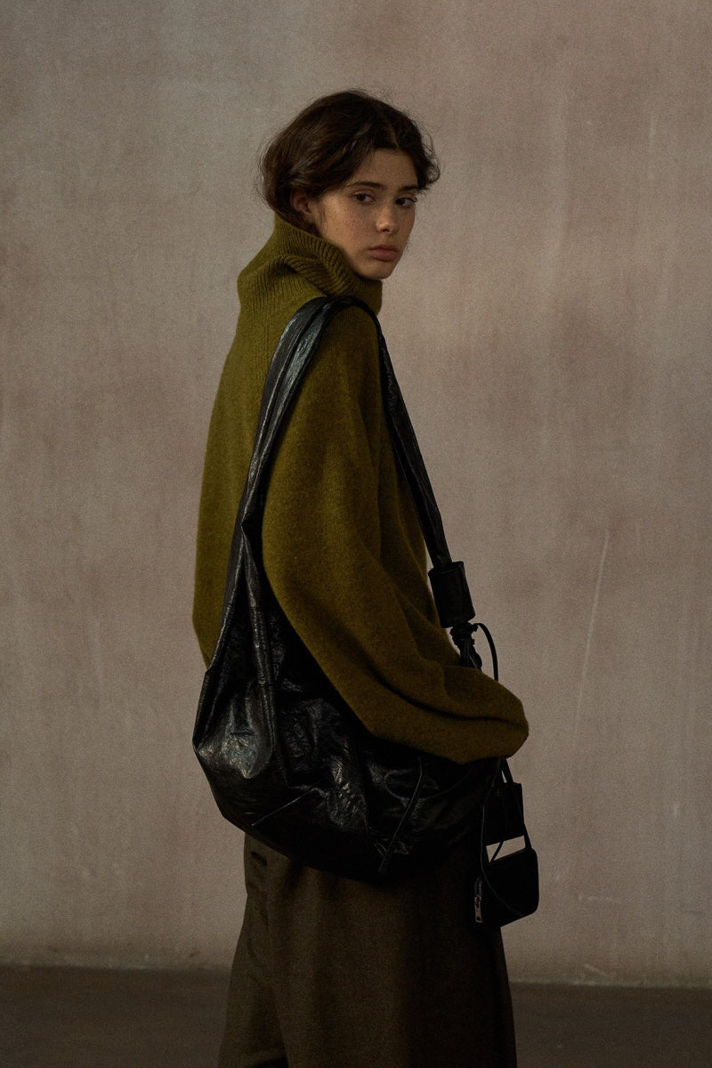 Soft Waxy Warm Turtleneck Pullover Sweater