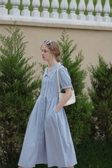 Vintage Single Breasted Shirt Dress
