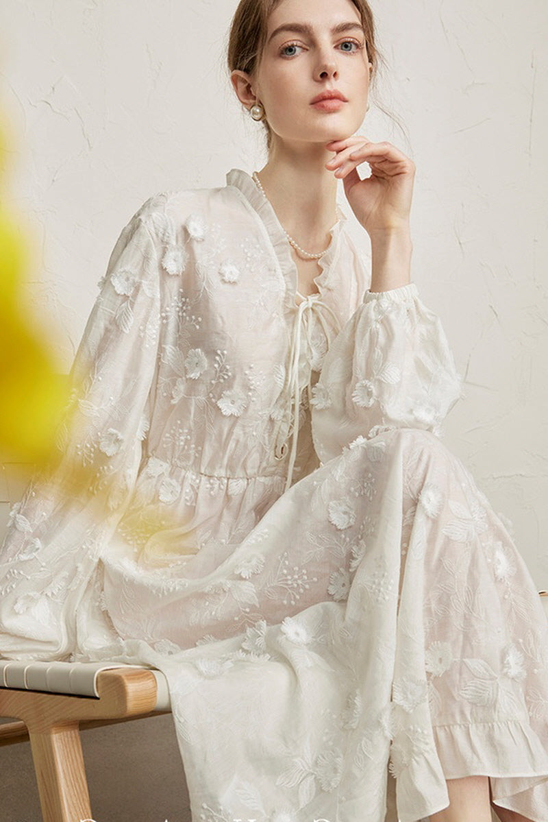 Lace-Up French Dress