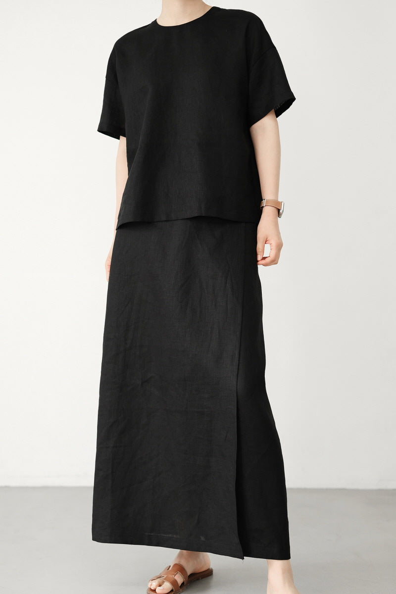 Lace-Up Wrap Skirt