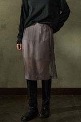 Low-Waisted Sheer Simple Skirt