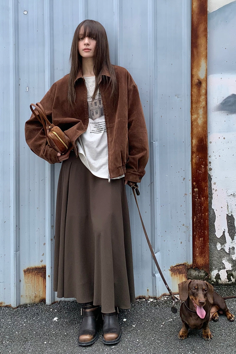 Flowy High-Waist Drape Skirt